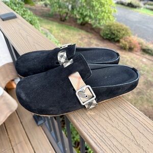 Burberry Black Suede Urchin Clogs Men's 11 -** Read Description